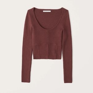 Abercrombie Scoopneck Crop Sweater Top